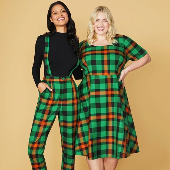 ModCloth x Collectif Never Mad, Always Plaid Pants - Picture 1 of 6